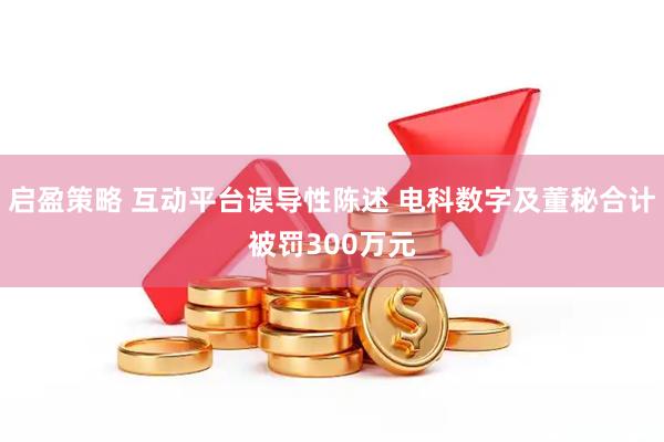启盈策略 互动平台误导性陈述 电科数字及董秘合计被罚300万元
